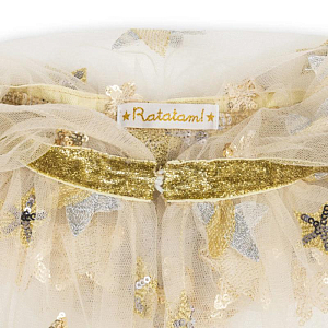 Накидка феи Рататам (Ratatam) "Фея", золотые пайетки, 4-10 лет
